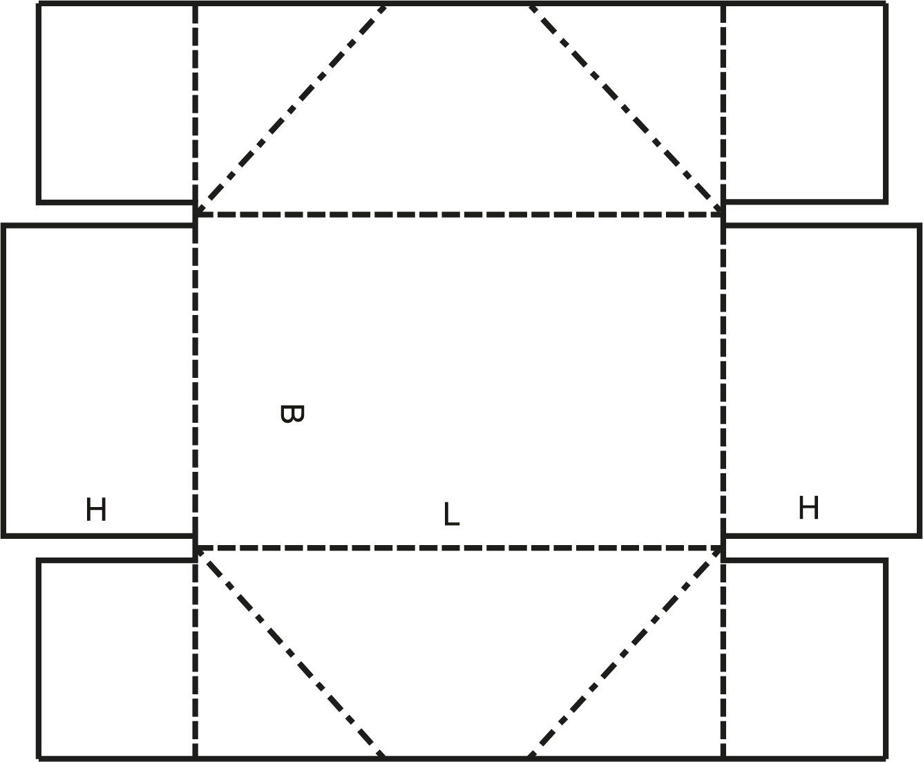 Конструкция короба FEFCO 0450