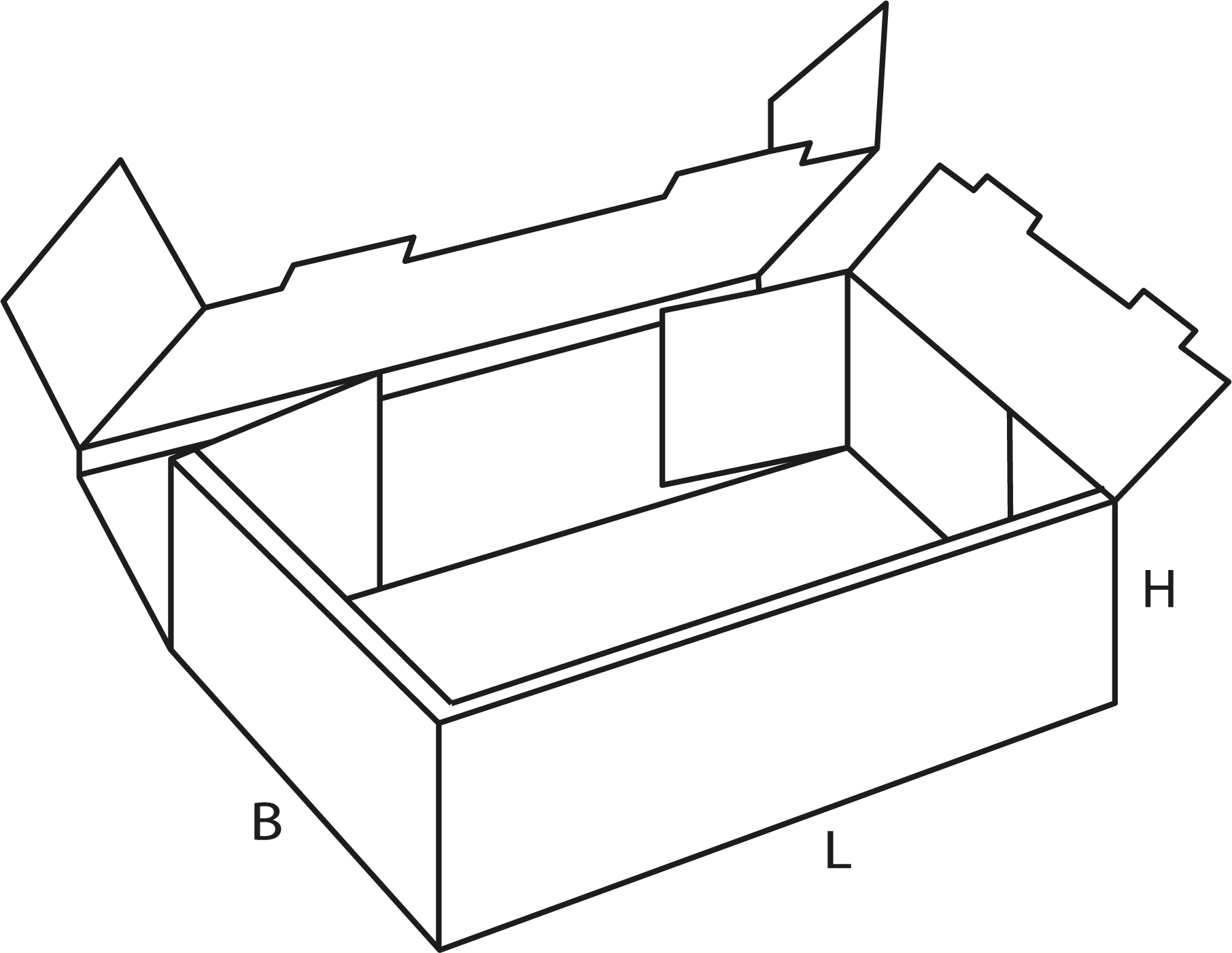 Конструкция короба FEFCO 0425
