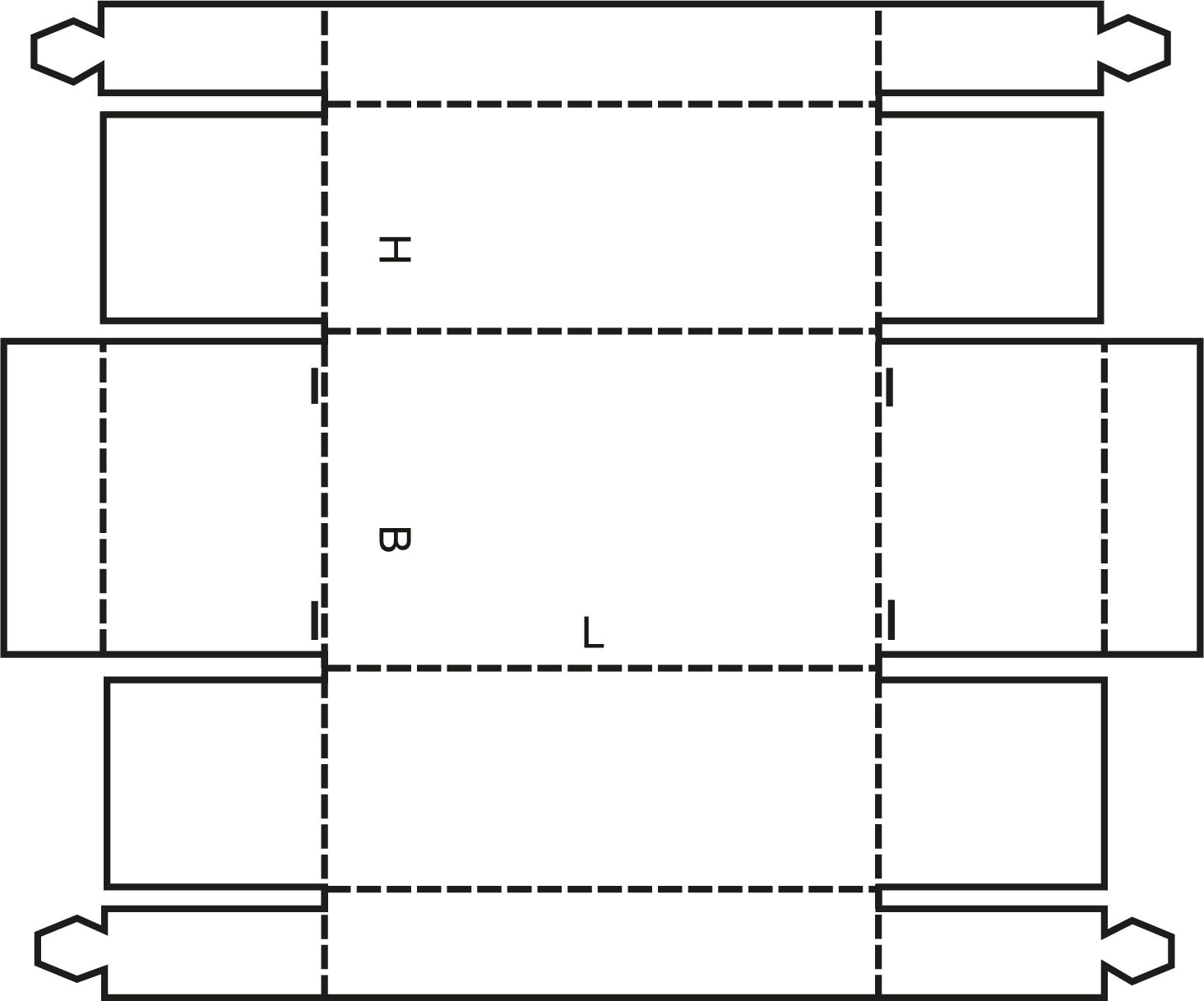 Конструкция короба FEFCO 0431